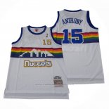Maillot Denver Nuggets Carmelo Anthony #15 Mitchell & Ness 2003-04 blanc